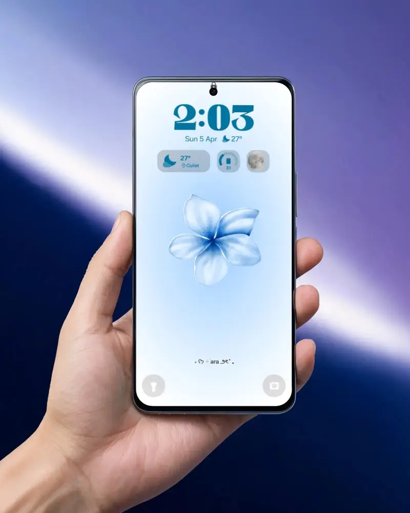 Front View Samsung Smartphone Mockup In Hand For Responsive Design Presentation