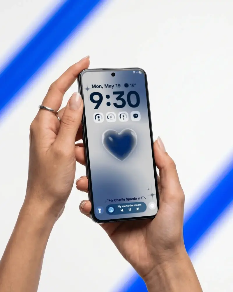 Hands Holding Motorola Smartphone Mockup For App Showcase Or Digital Product Display Online