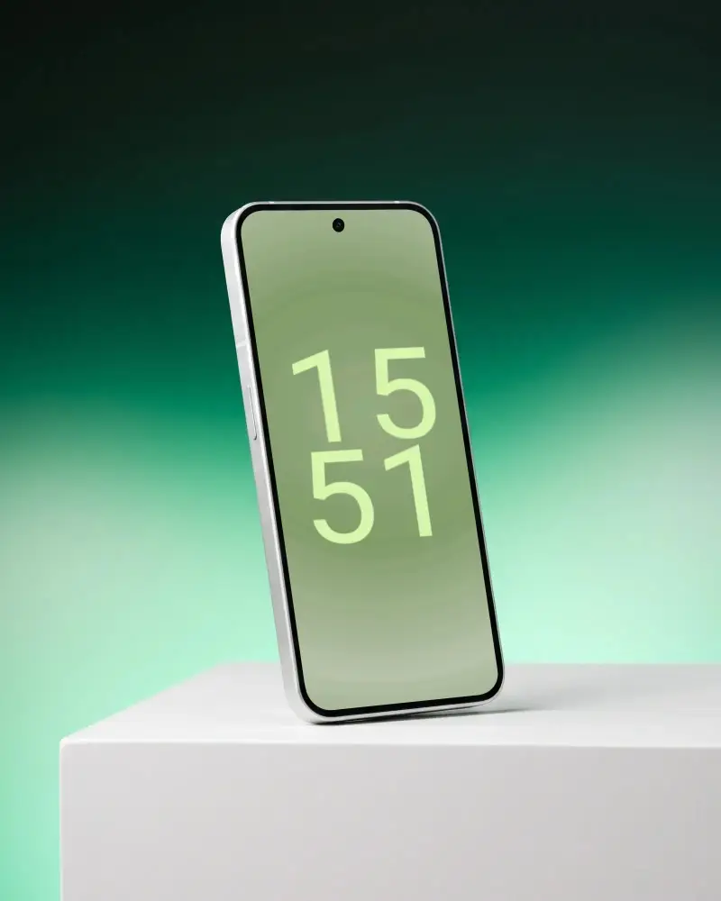 Modern Motorola Smartphone Mockup On Angled Display For Digital Design Presentation