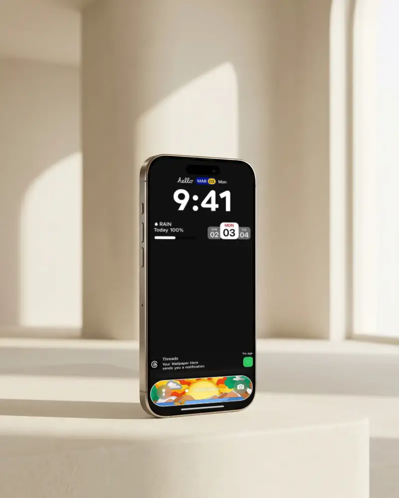 Sleek Iphone 17 Pro Vertical Mockup With Shadow On A Smooth Textured Platform For Ux Presentation
