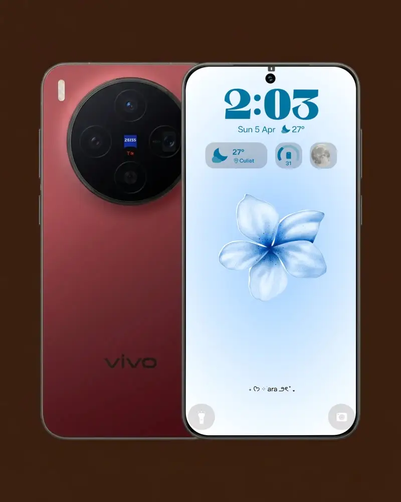 Latest Android Vivo Phone Mockup Showcasing Sleek Circular Camera Module And Edge To Edge Display