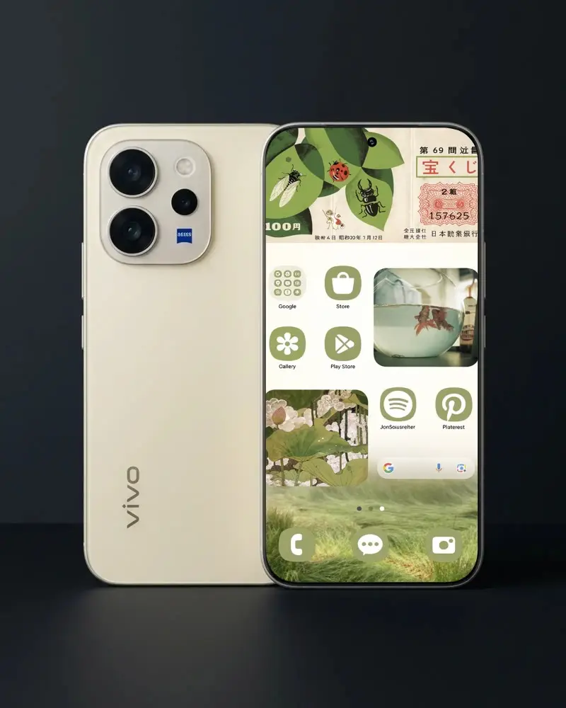 High Performance Android Vivo Smartphone Mockup With Ultra Clear Lens Array And Wide Display Screen