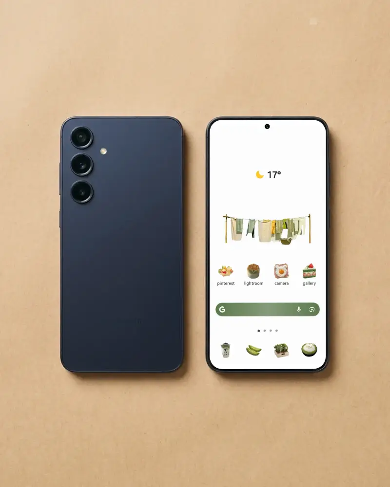 Sleek Galaxy Triple Camera Samsung Phone Mockup With Edge To Edge Display Perfect For Ui Ux