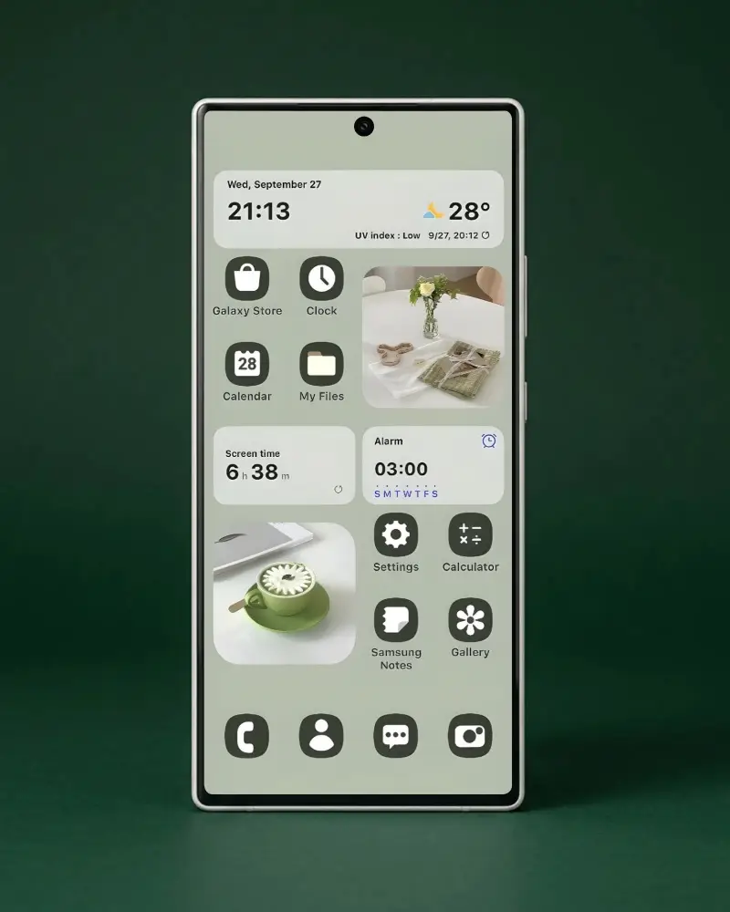 Sleek Modern Sumsung Phone Mockup Portrait Orientation Screen Design Simple Minimal