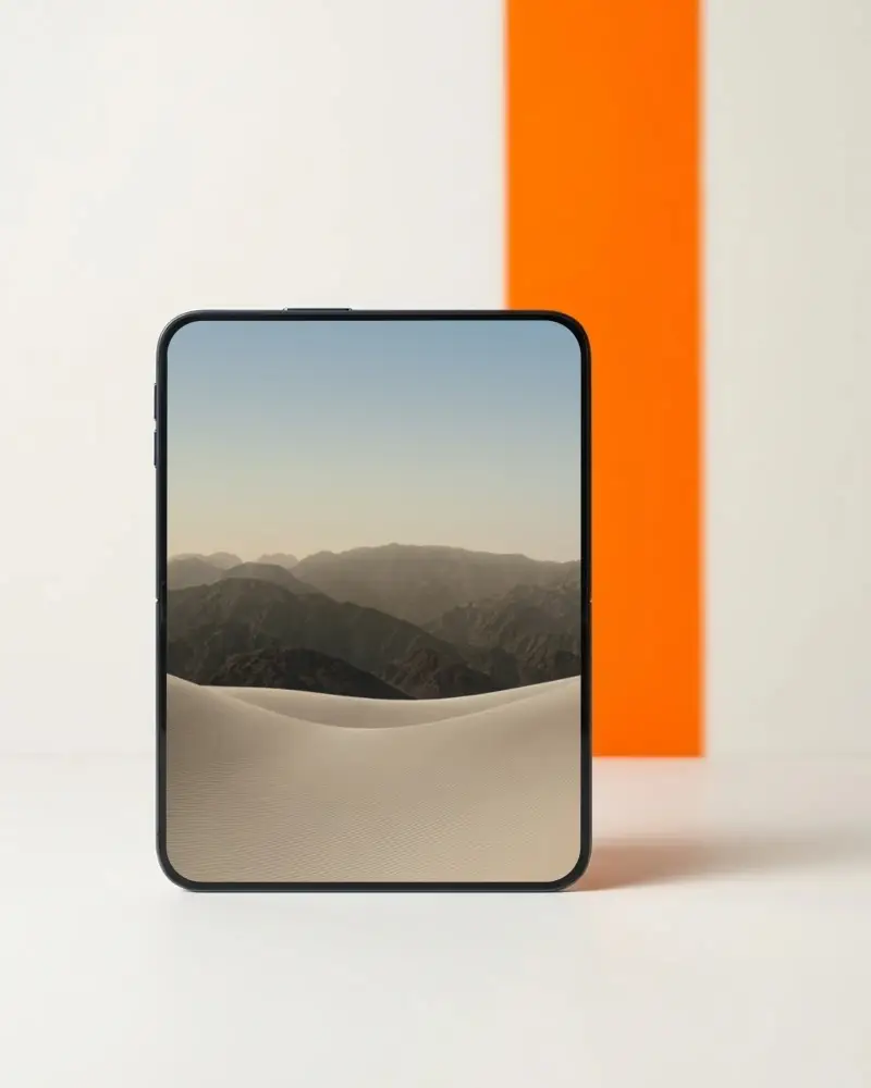 Digital Iphone Duo Mockup Showcasing Edge To Edge Screen For App Display Promo