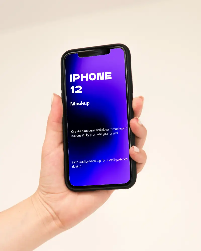 Angled Iphone Flatlay Mockup