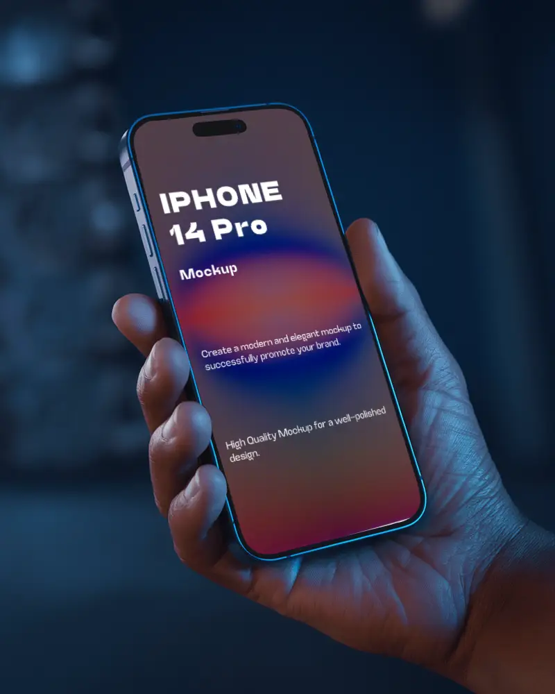 Hand Held Iphone Mockup