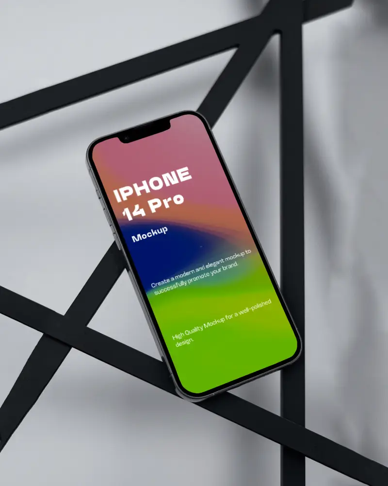 Iphone 15 Mockup Dramatic Lighting Flatlay