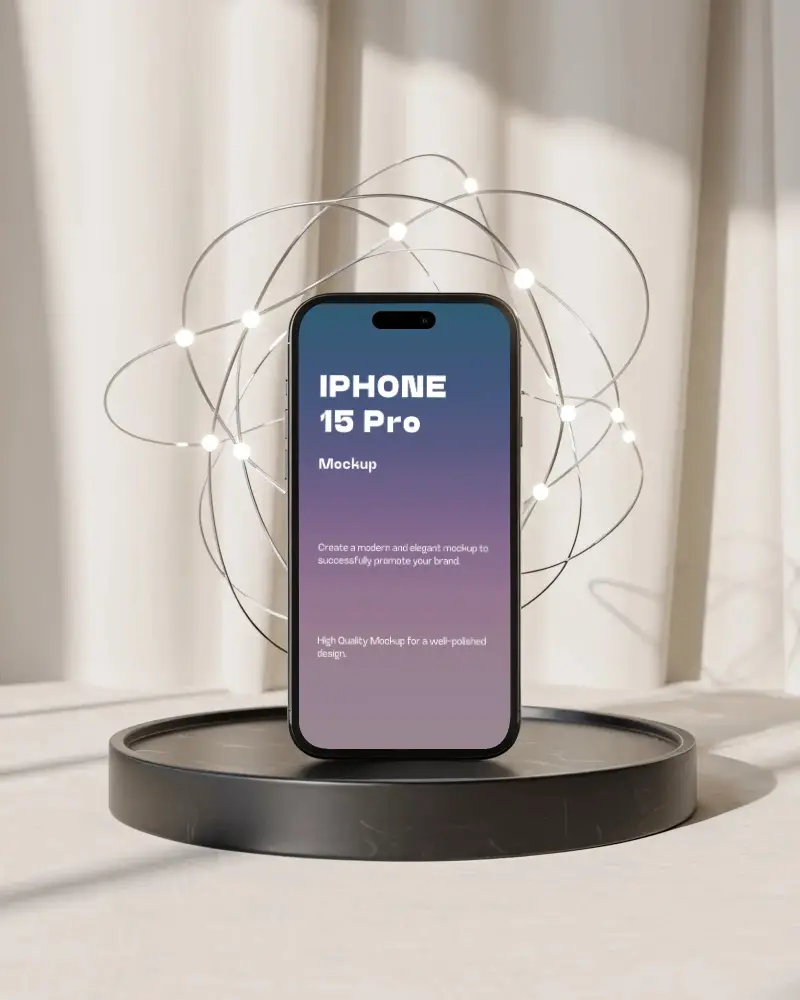 iphone-15-pro-mockup-on-black-podium-with-orbital-wireframe-light-sculpture-and-curtain-backdrop