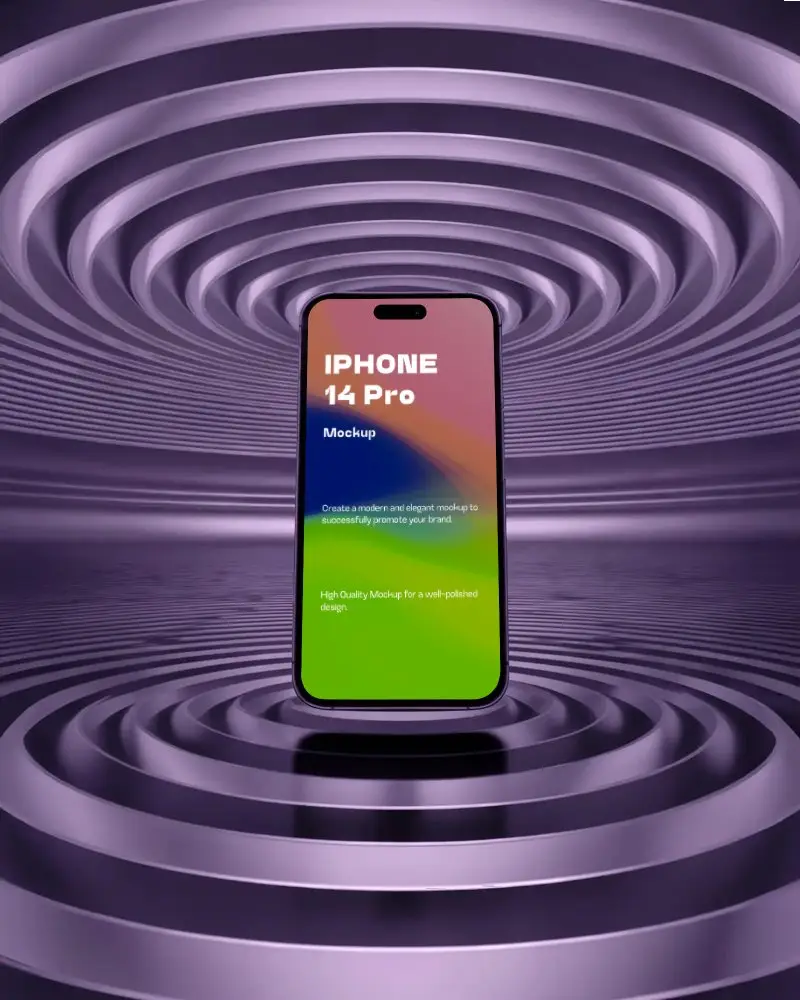 futuristic-iphone-14-pro-mockup-smartphone-in-abstract-purple-rings-with-modern-lighting-design