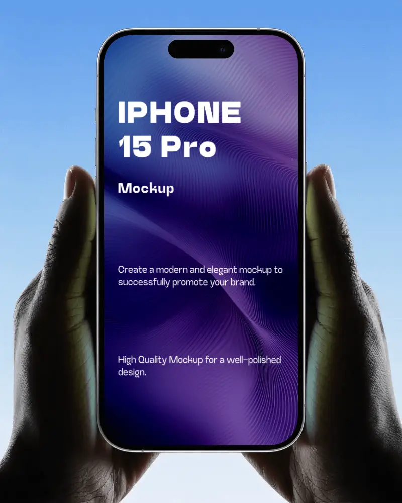Iphone Screen Mockup Held In Hands For Ios App And Ui Showcase