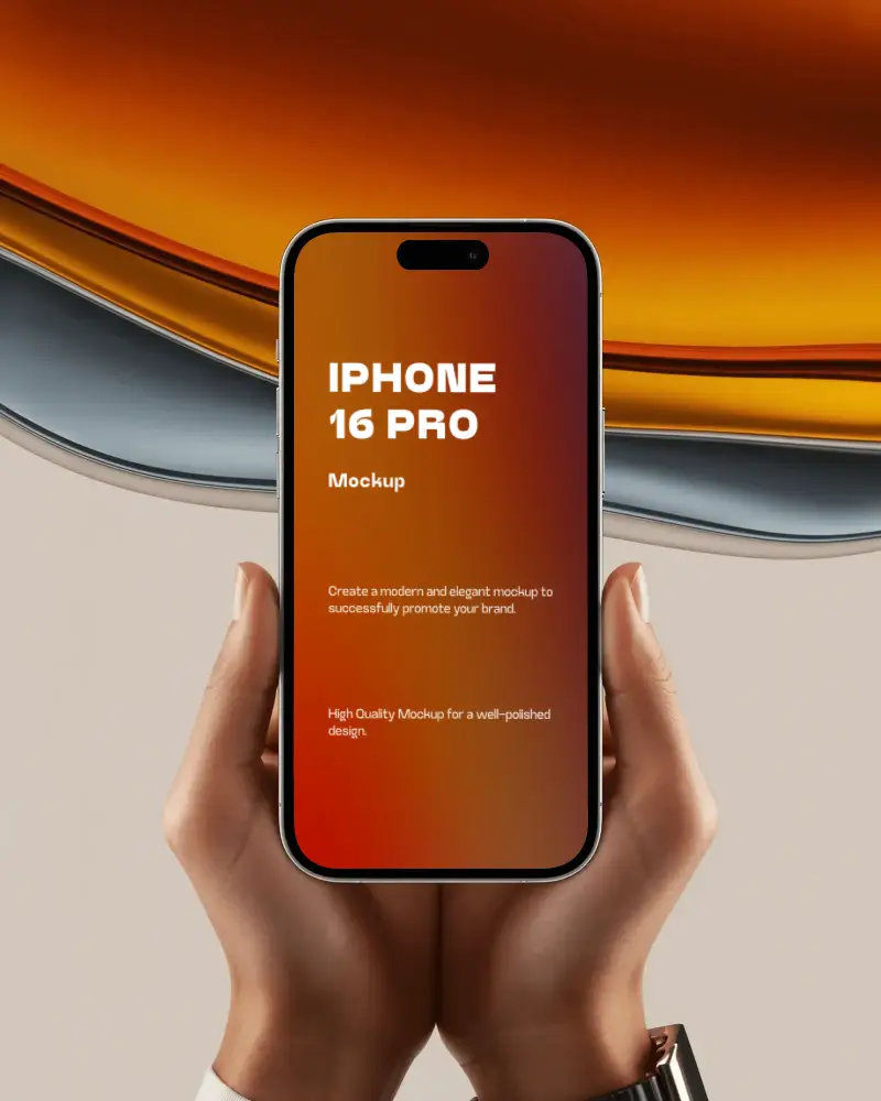 Professional Iphone 16 Pro Mockup With Blank Screen For Ui Ux And Marketing Use