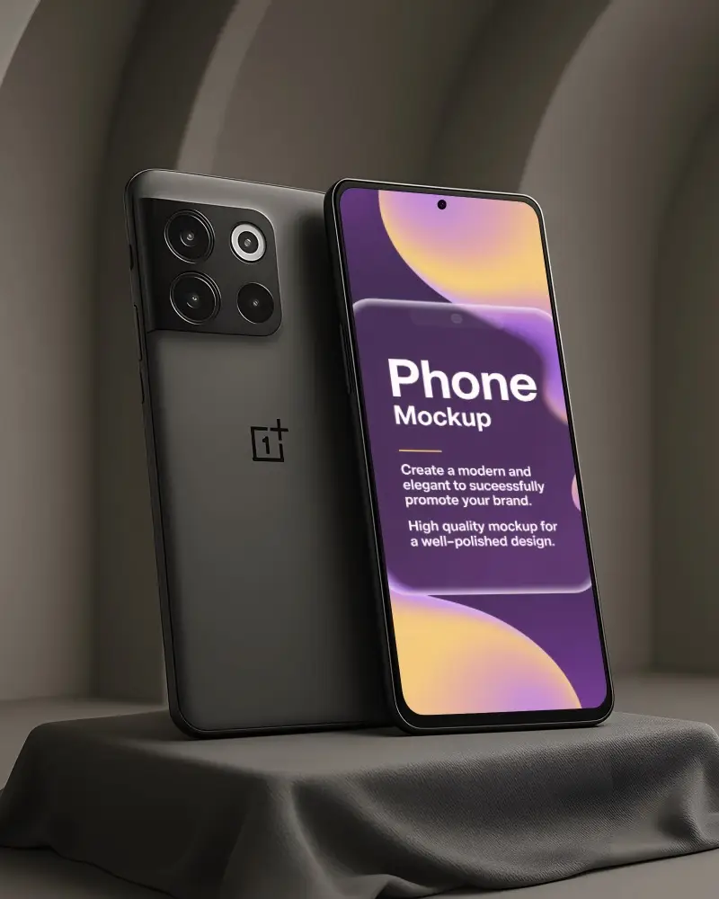 Professional One Plus Phone Mockup For Showcasing Mobile Ui Design And Responsiv Web Design Projects