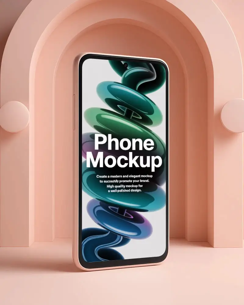 Minimalistic Smartphone Mockup For App Presentation And Digital Marketing Visual Project Showcase