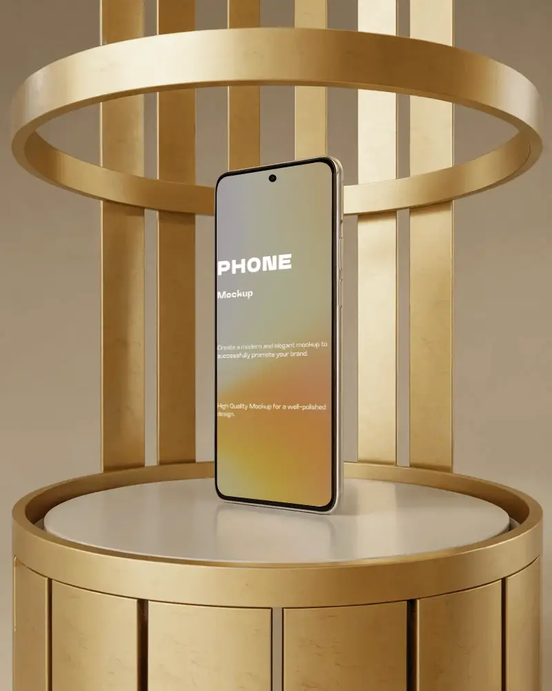 Modern Phone Mockup Display For App Presentations And Digital Marketing Showcase Design