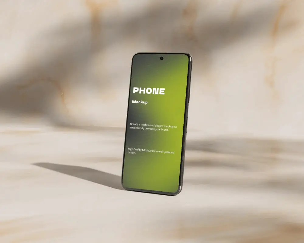 Modern Sleek Phone Mockup Ideal For App Showcase And Mobile Responsive Design Presentations
