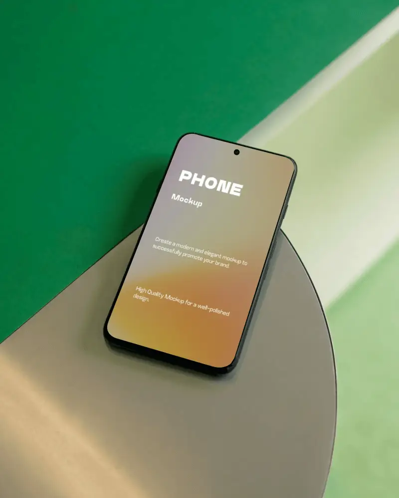 Sleek Modern Phone Mockup For App Showcase And Responsive Design Presentation