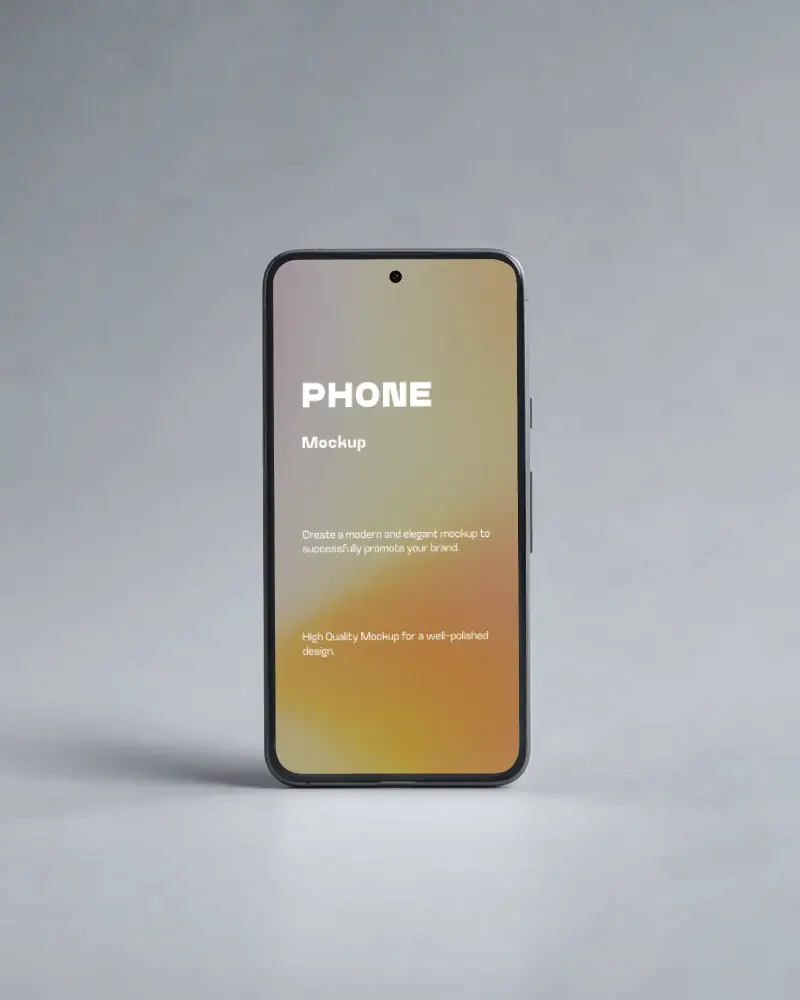 Modern Smartphone Mockup Standalone Digital Device Blank Screen For App Display