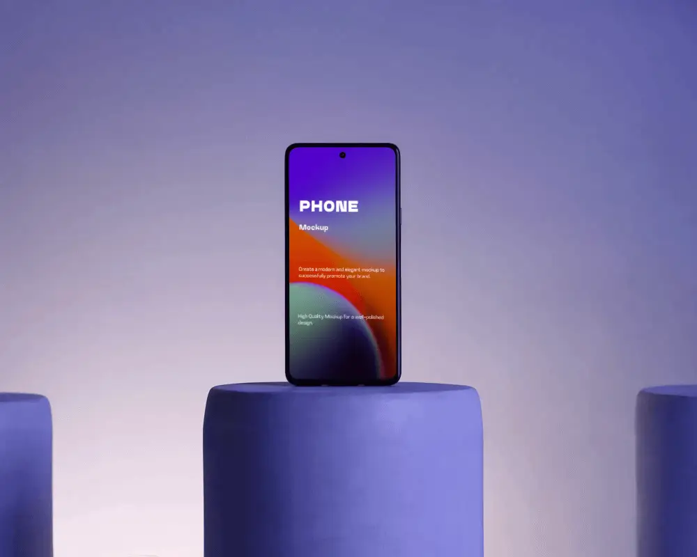 sleek-modern-phone-mockup-on-minimalist-pedestal-isolated-on-gradient-background-for-showcase