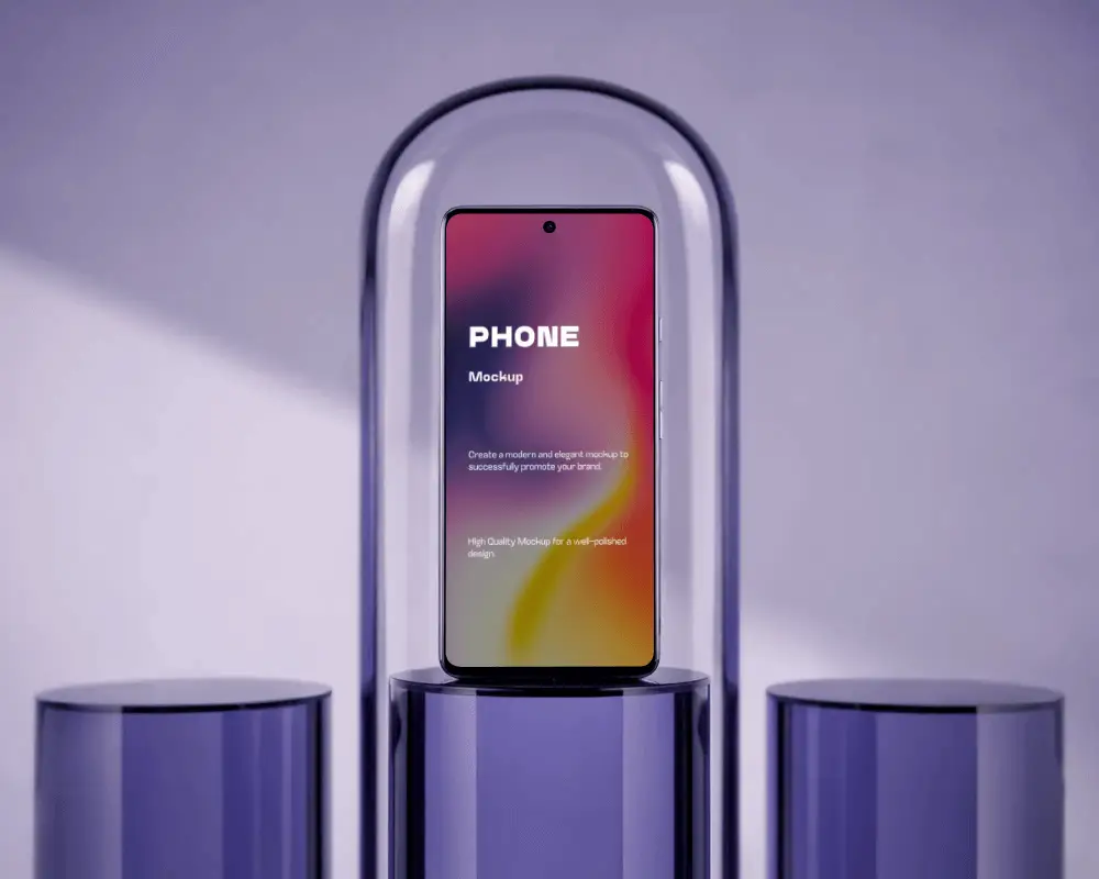 realistic-smartphone-mockup-placed-inside-glass-dome-for-clean-futuristic-brand-presentation