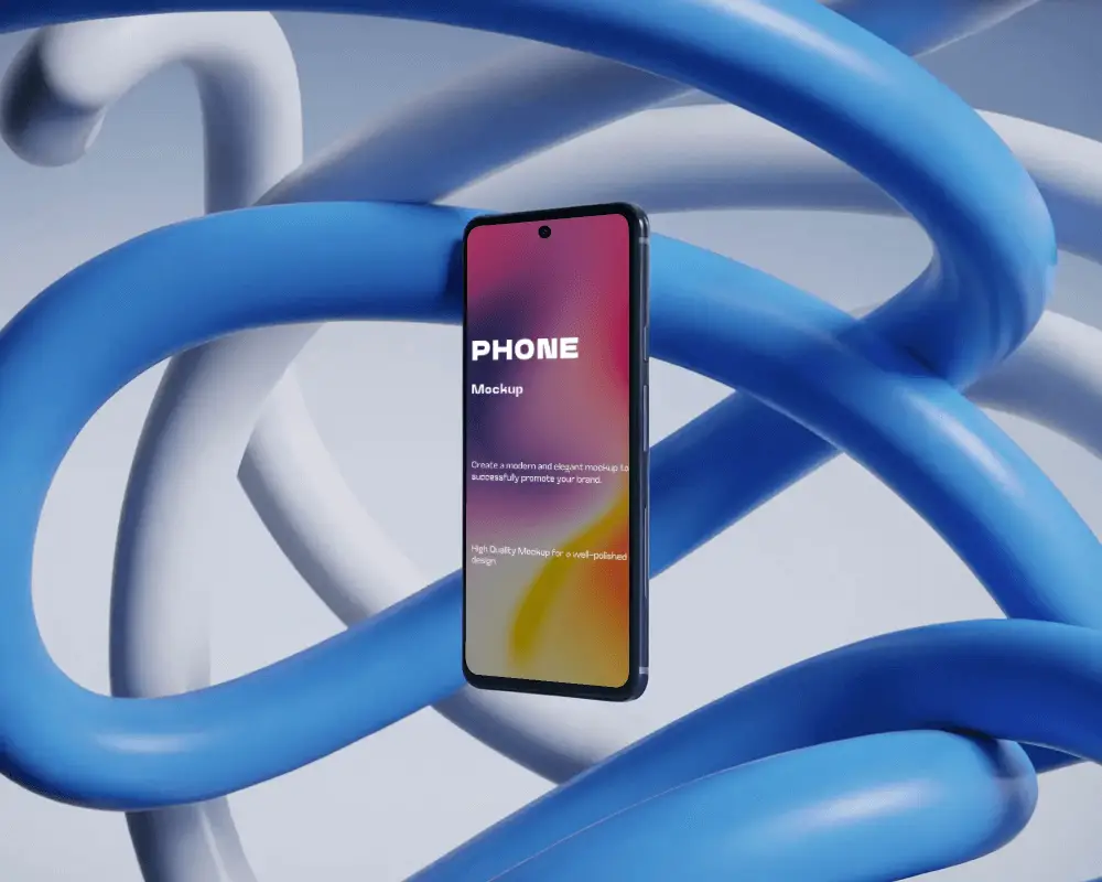 futuristic-technology-phone-mockup-display-featured-with-intertwined-abstract-3d-background