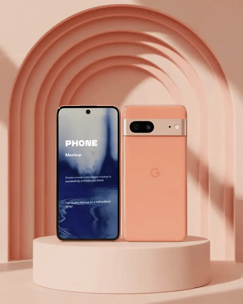 google-pixel-mobile-phone-mockup-front-and-back-views-on-geometric-arch-background