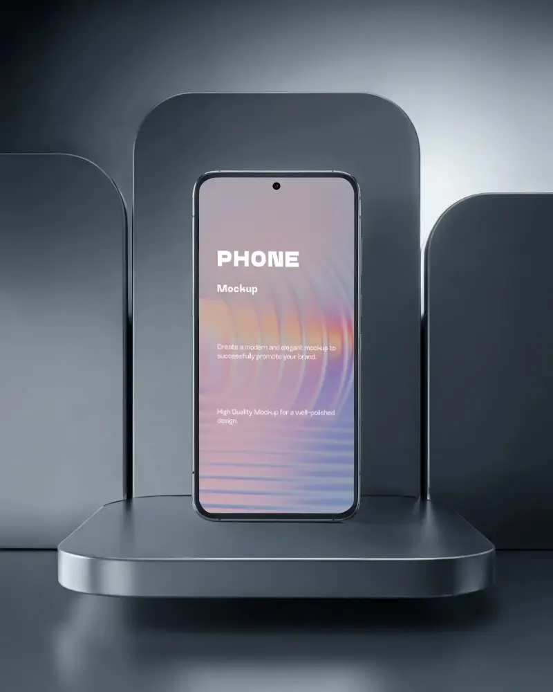 samsung-phone-mockup-premium-smartphone-on-modern-metallic-stand-with-studio-lighting