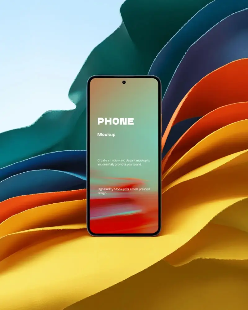 google-pixel-phone-mockup-premium-smartphone-on-vibrant-colored-paper-backdrop-with-sunlight
