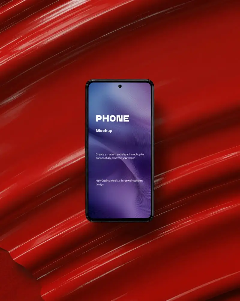 samsung-galaxy-mockup-modern-smartphone-display-on-glossy-red-abstract-background