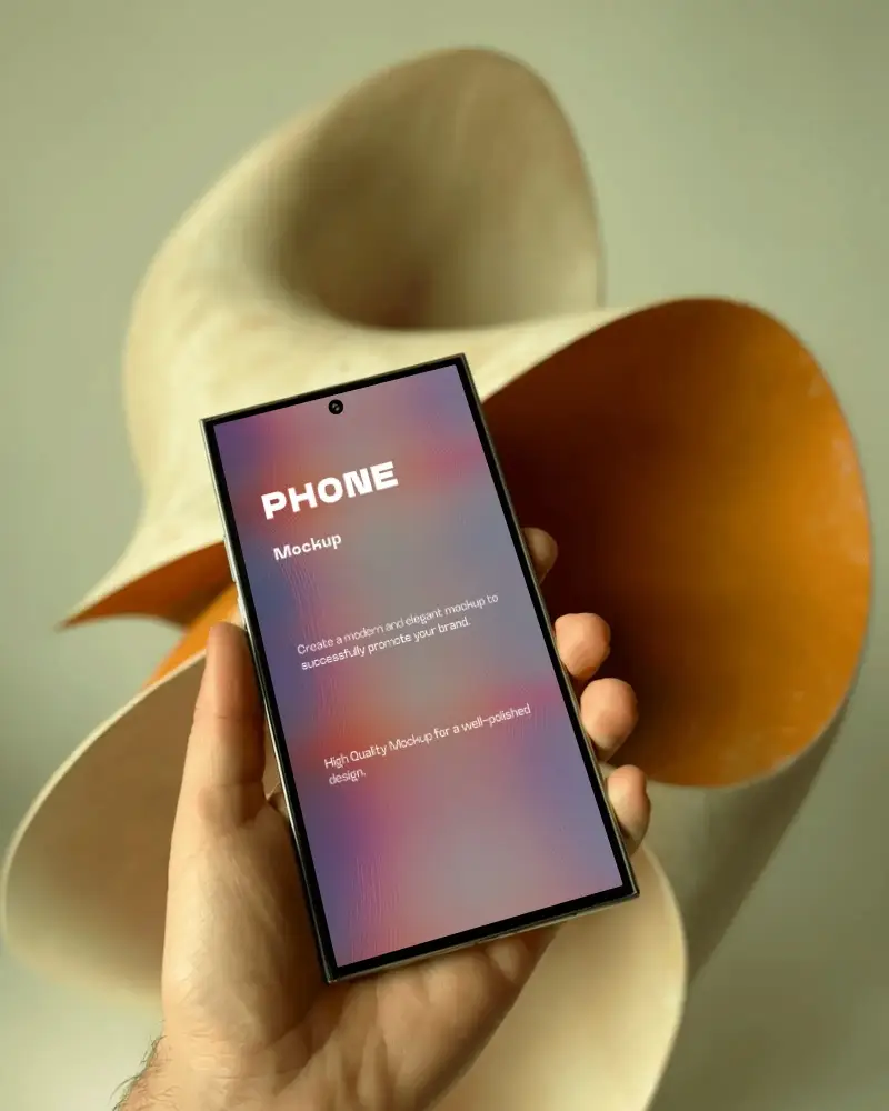realistic-samsung-s25-ultra-android-phone-mockup-handheld-device-against-modern-abstract-sculpture