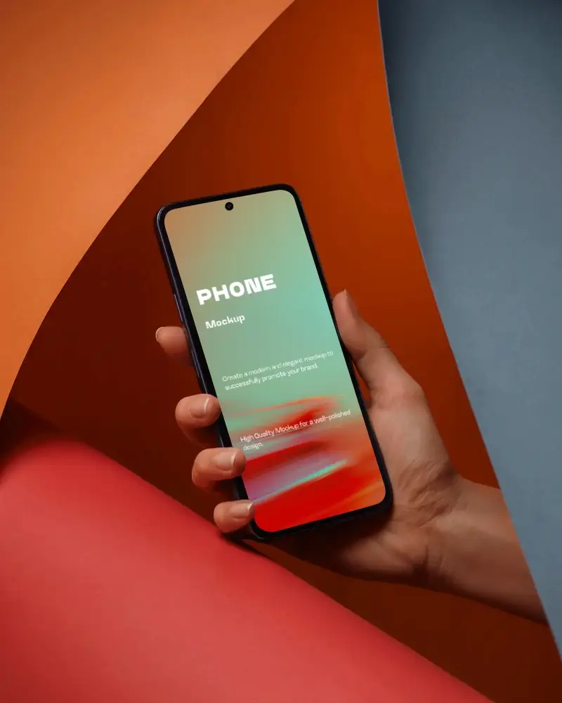 realistic-google-pixel-android-phone-mockup-handheld-device-with-colorful-abstract-backdrop