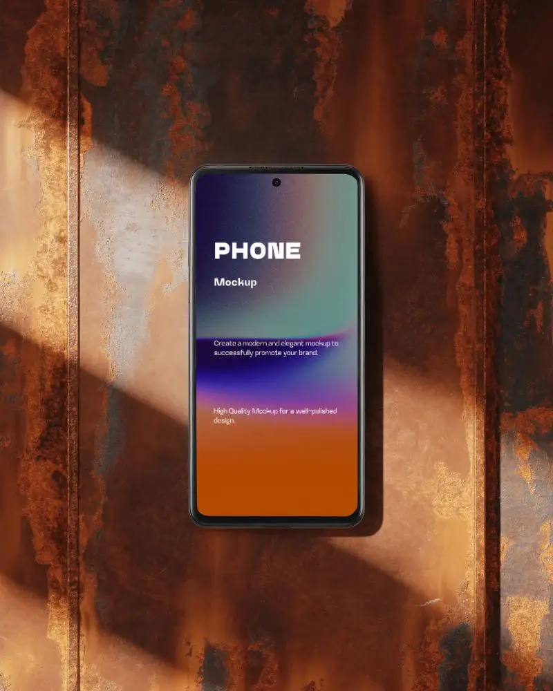 modern-huawei-smartphone-mockup-android-device-on-industrial-rust-texture-with-light-shadows