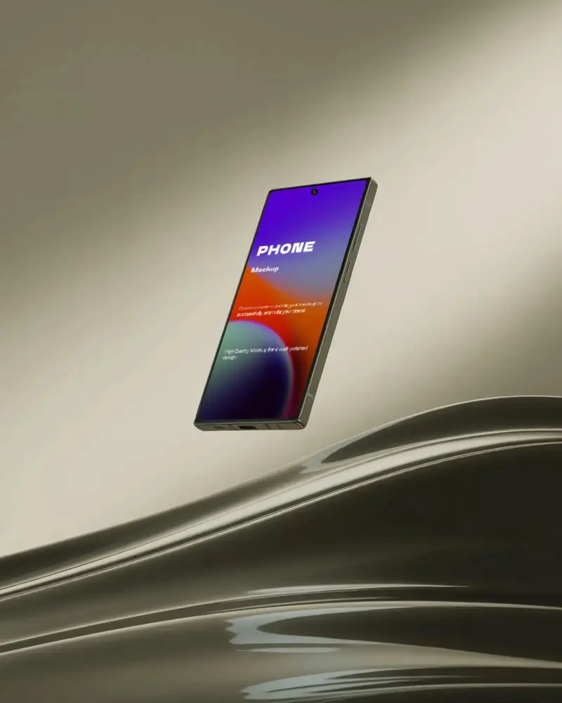 realistic-samsung-s25-ultra-android-phone-mockup-floating-against-metallic-liquid-wave-background