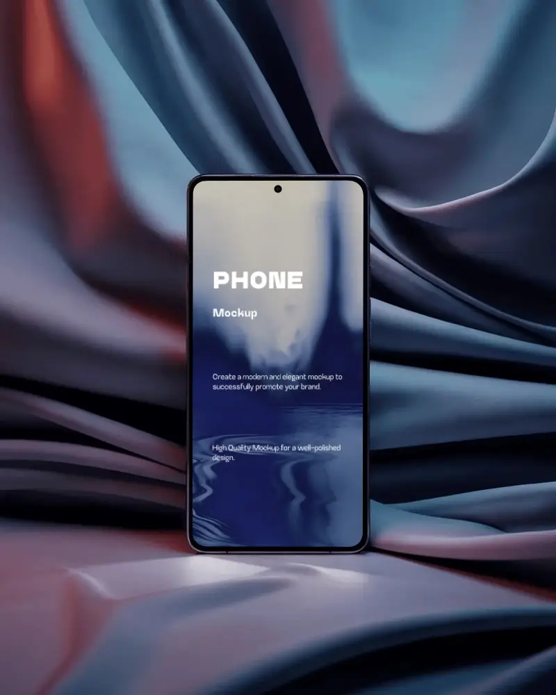 oneplus-mobile-phone-mockup-front-facing-view-elegant-lighting-silky-backdrop-shot