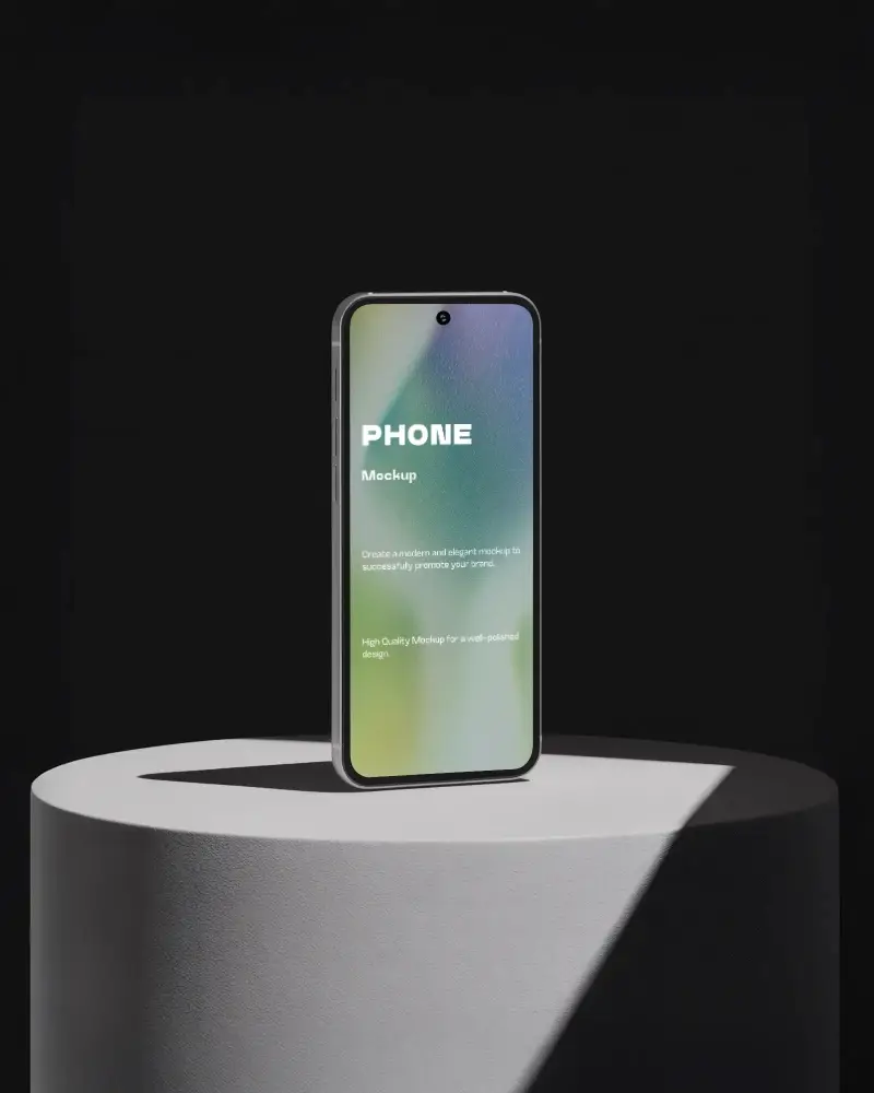 sleek-google-pixel-smartphone-mockup-front-display-on-minimal-podium-with-shadow-light