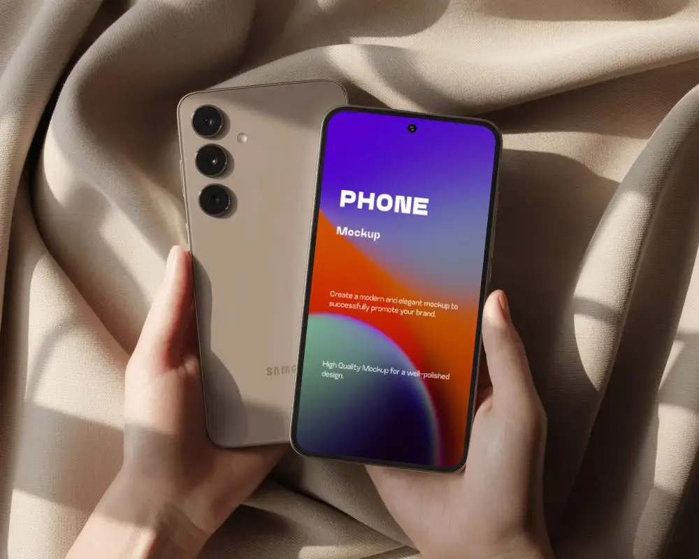 samsung-phone-mockup-stylish-dual-view-in-hands-soft-shadow-lighting-on-stylish-textured-fabric