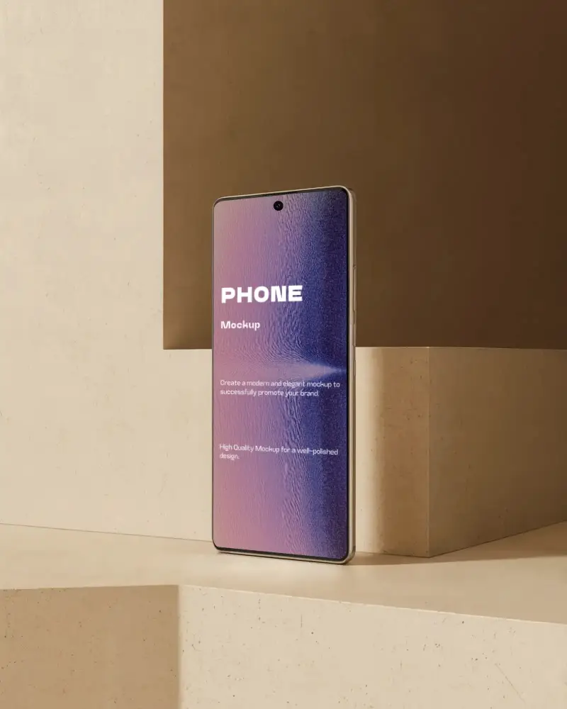 Huawei Modern Smartphone Mockup With Edge To Edge Display For App Presentation