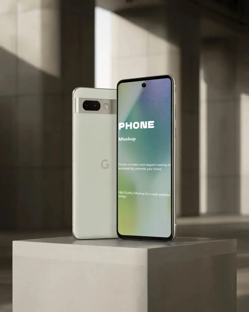 Googlepixel Realistic Phone Mockup For Mobile App Presentation And User Interface Design Pitch