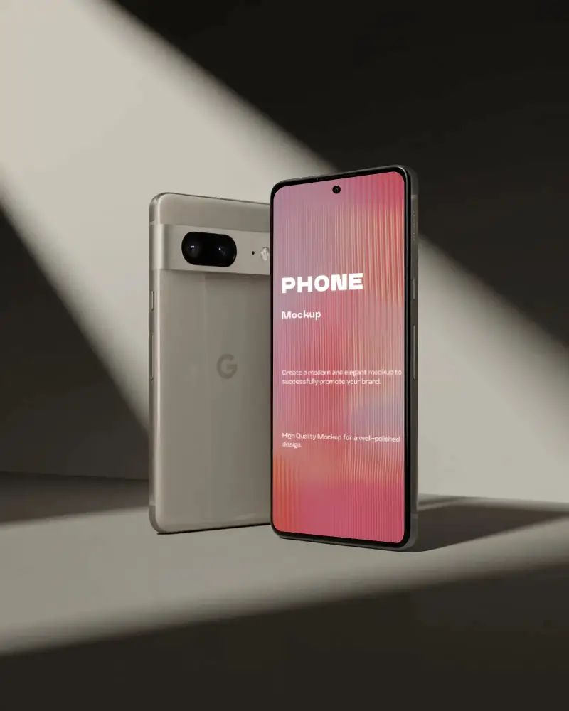 Googlepixel Latest Smartphone Mockup With Dual Camera Setup And Edge To Edge For Modern Use