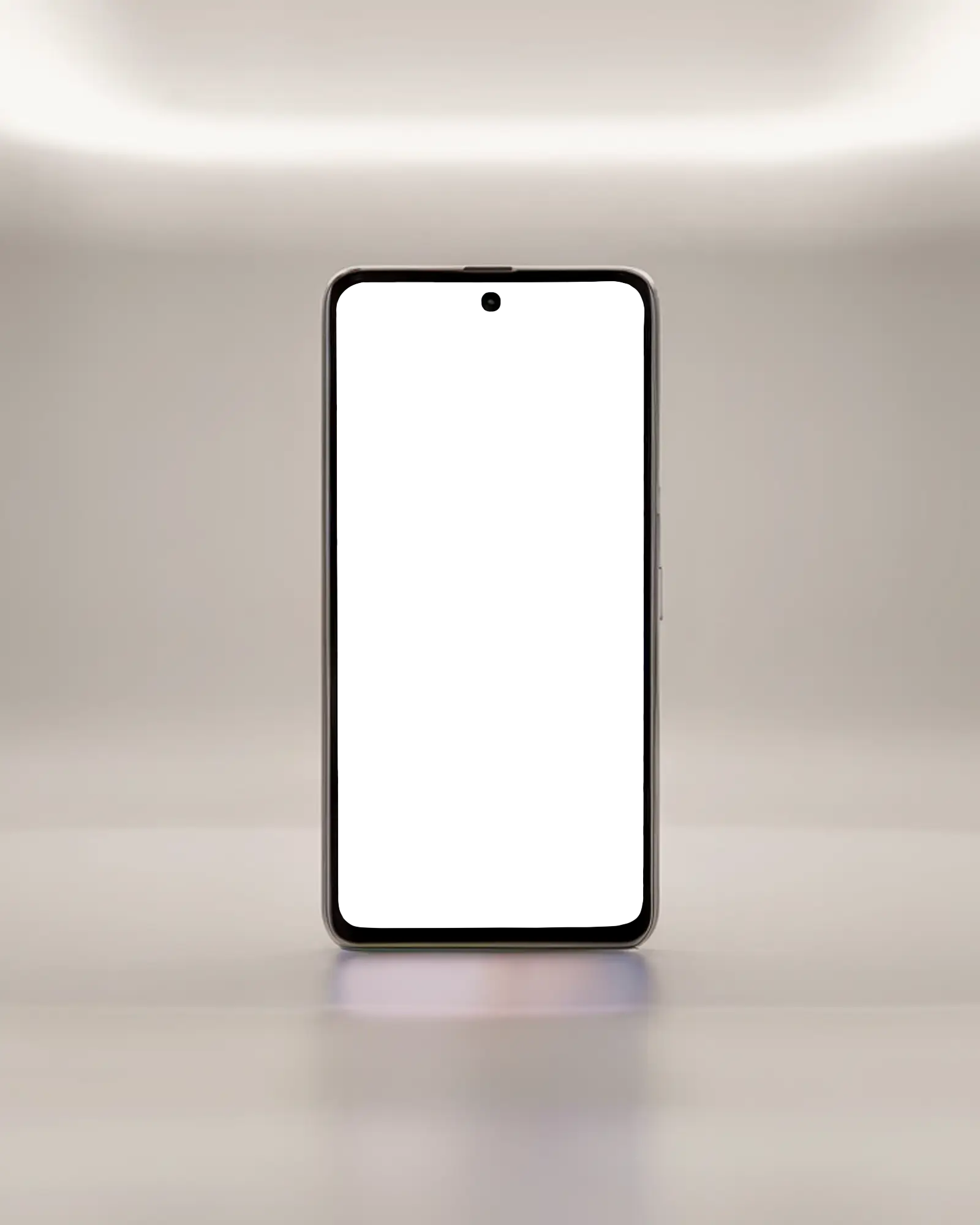 Smartphone Mockup Front View Under Soft Studio Lighting Elegant And High End Display Scene
