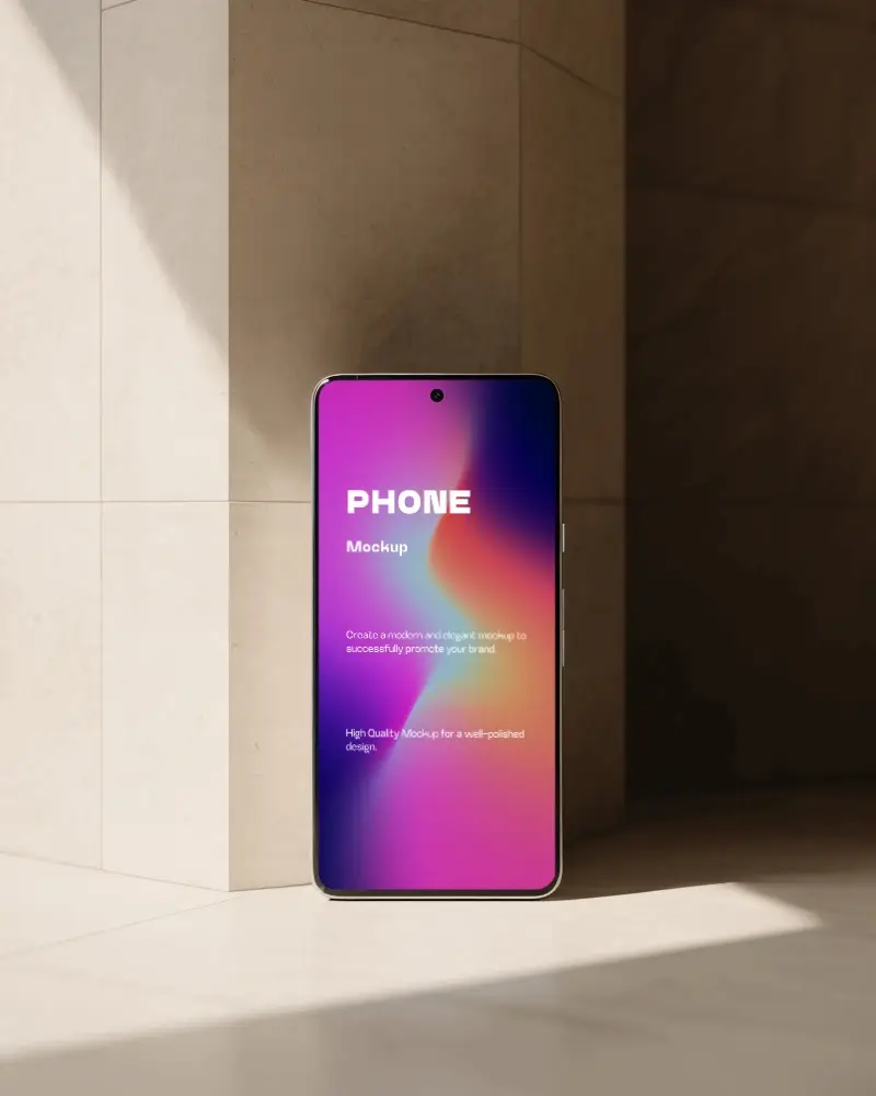 Sleek Modern Nothing Phone Mockup With Edge To Edge Screen Display For Responsive App Design