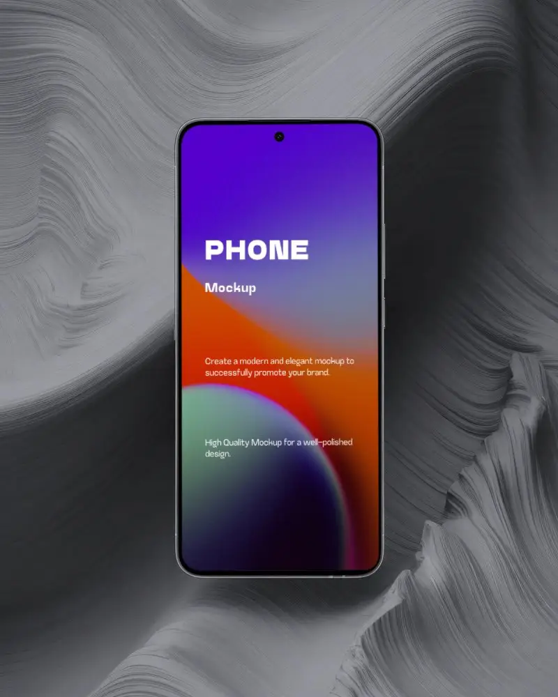 High Resolution Oneplus Smartphone Mockup On Textured Background For Responsive Design Showcase