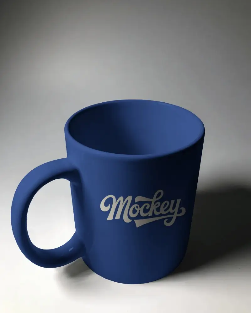 Premium Ceramic Mug Mockup With Smooth Surface And Subtle Gradient Background