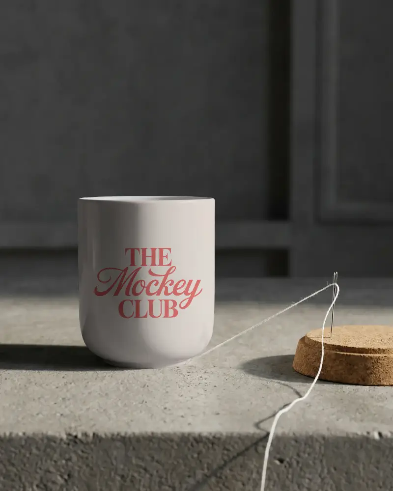 Classic Glossy Ceramic Mug Mockup With Minimalist Modern Design Perfect For Branding