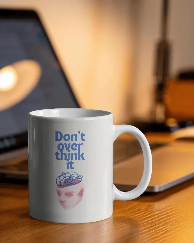 Simple Blank Mug Mockup On Wooden Table For Branding Promotion And Product Display Use