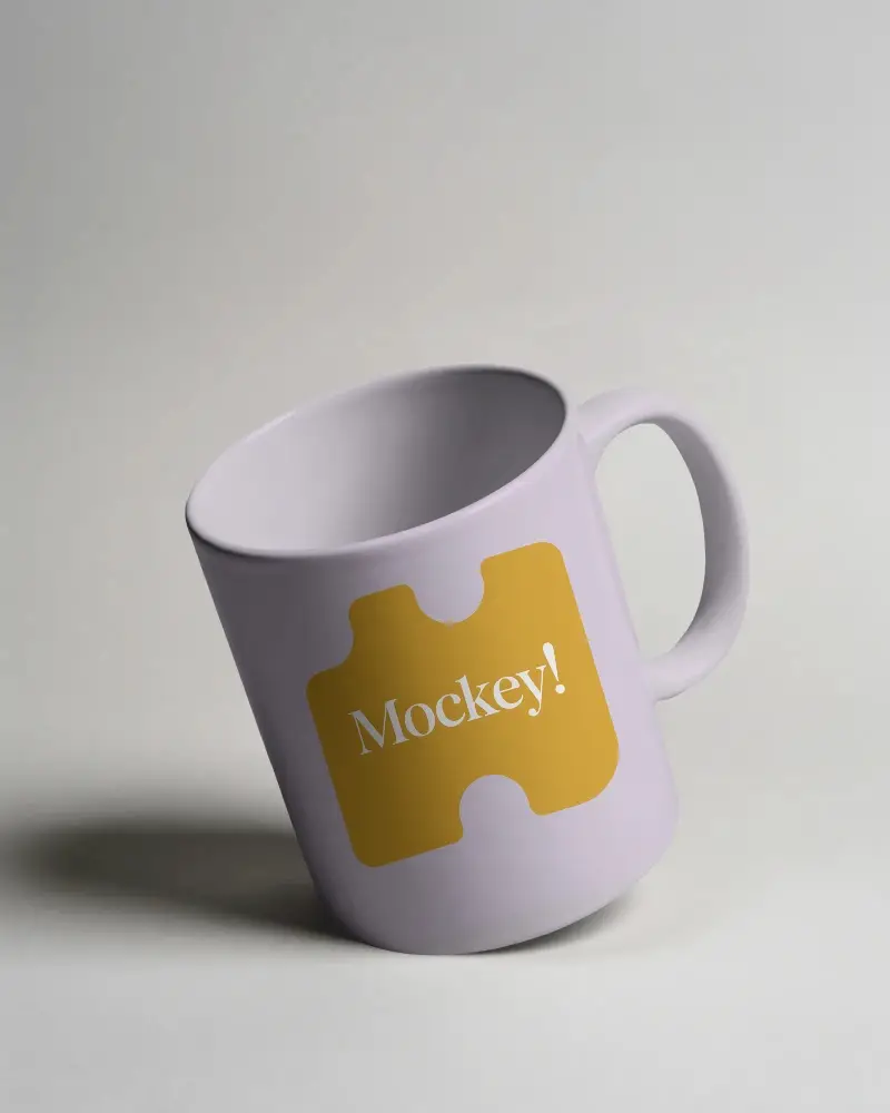 Ceramic Coffee Mug Mockup With Simple Modern Design And Isolated Background