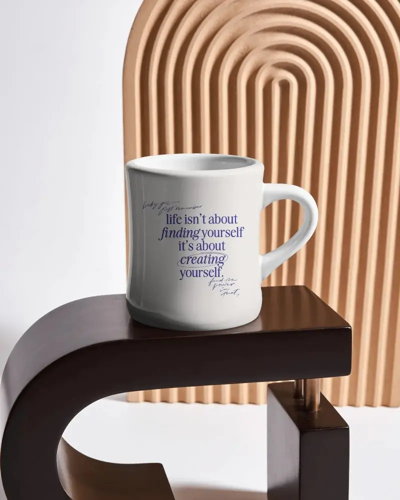 Ceramic Mug With Handle Modern Minimalist Design Perfect For Hot Beverages And Coffee Time