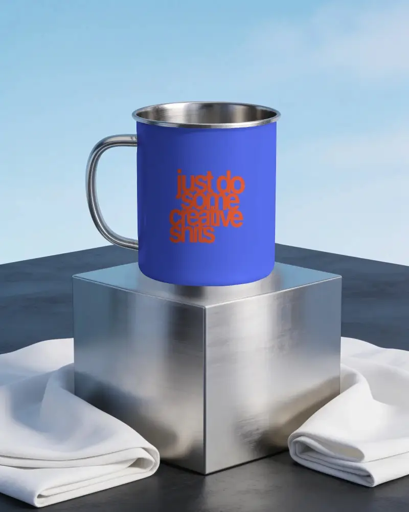 Modern Stainless Steel Mug Mockup For Product Display And Promotional Designs