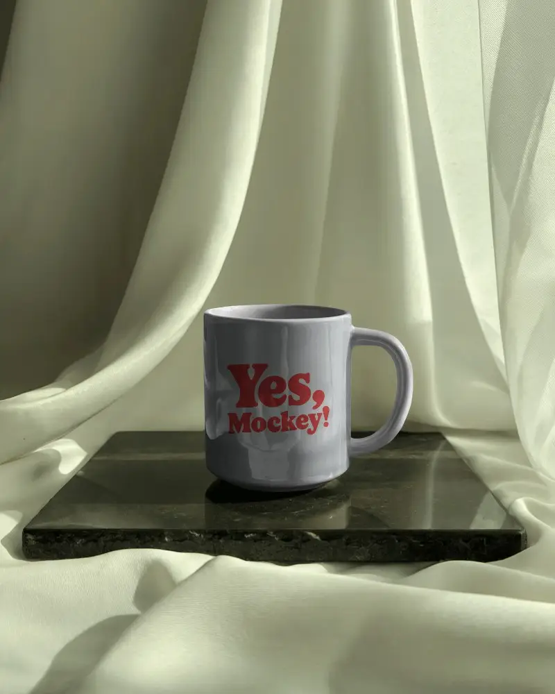 Sleek Minimalist Ceramic Coffee Mug Perfect For Home Office Use And Gifting Purposes Mockup