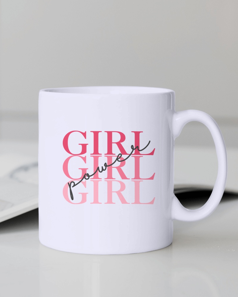 Ceramic Mug Mockup On White Table